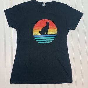 Rainbow Bobcat black T-shirt S